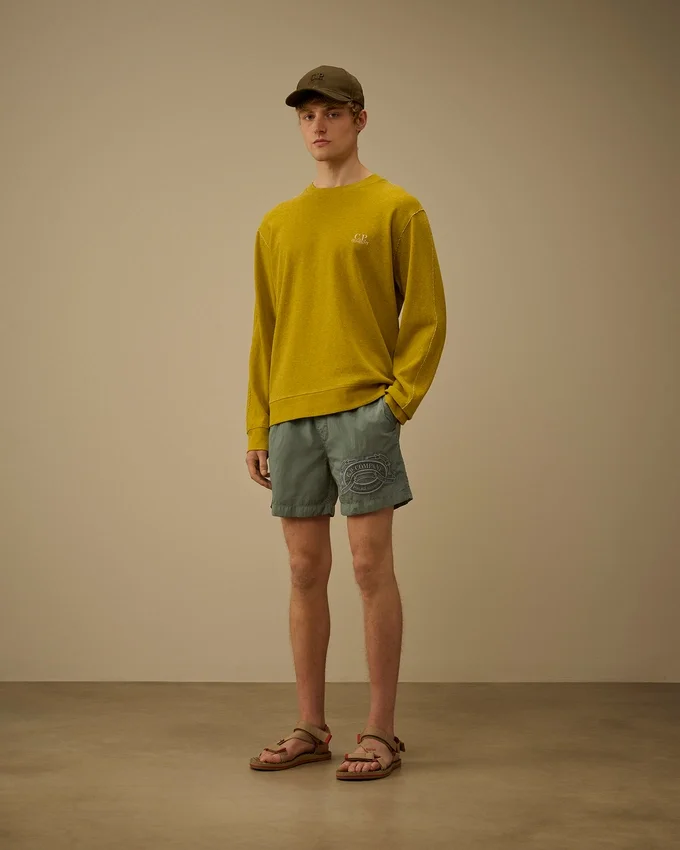 Pantaloncini da bagno con ricamo grafico Eco-Chrome-R
