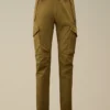 Pantaloni cargo con tasche arrotondate ergonomiche in raso elasticizzato