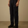Pantaloni cargo elasticizzati in cotone/lino con tasche a lente