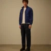 Pantaloni cargo elasticizzati in cotone/lino con tasche a lente