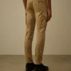 Pantaloni cargo ergonomici in raso elasticizzato con logo