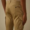 Pantaloni cargo ergonomici in raso elasticizzato con logo