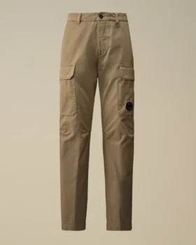 Pantaloni cargo larghi in gabardina di cotone