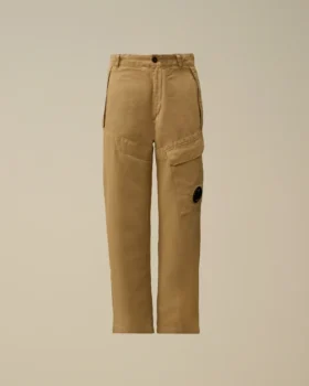 Pantaloni cargo Lens in cotone/lino U16