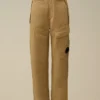 Pantaloni cargo Lens in cotone/lino U16