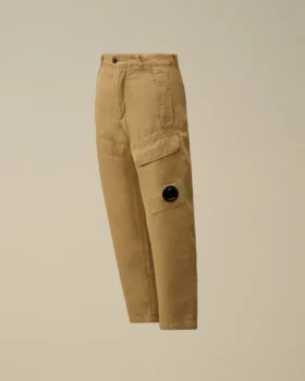 Pantaloni cargo Lens in cotone/lino U16
