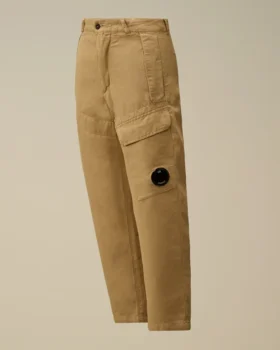 Pantaloni cargo Lens in cotone/lino U16