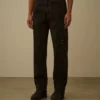 Pantaloni cargo regular in raso di cotone elasticizzato