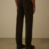 Pantaloni cargo regular in raso di cotone elasticizzato