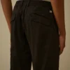 Pantaloni cargo regular in raso di cotone elasticizzato