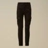 Pantaloni cargo U16 in gabardina elasticizzata con dettaglio a Lens