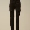 Pantaloni cargo U16 in gabardina elasticizzata con dettaglio a Lens