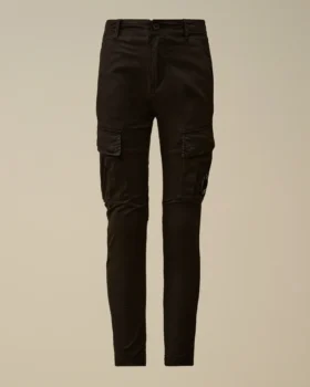 Pantaloni cargo U16 in gabardina elasticizzata con dettaglio a Lens
