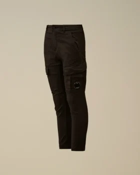 Pantaloni cargo U16 in gabardina elasticizzata con dettaglio a Lens