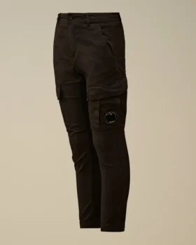 Pantaloni cargo U16 in gabardina elasticizzata con dettaglio a Lens