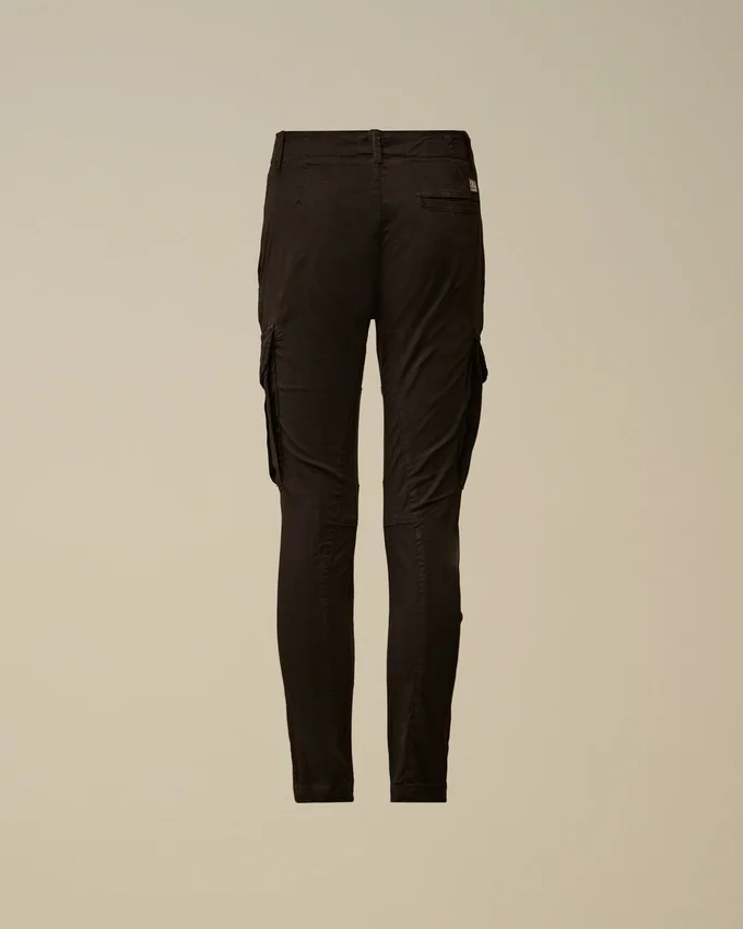 Pantaloni cargo U16 in gabardina elasticizzata con dettaglio a Lens