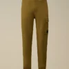 Pantaloni da ginnastica cargo in felpa diagonale con lenti in rilievo