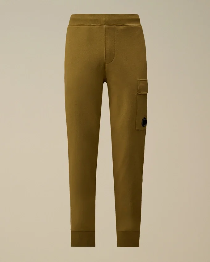 Pantaloni da ginnastica cargo in felpa diagonale con lenti in rilievo