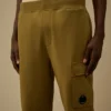 Pantaloni da ginnastica cargo in felpa diagonale con lenti in rilievo