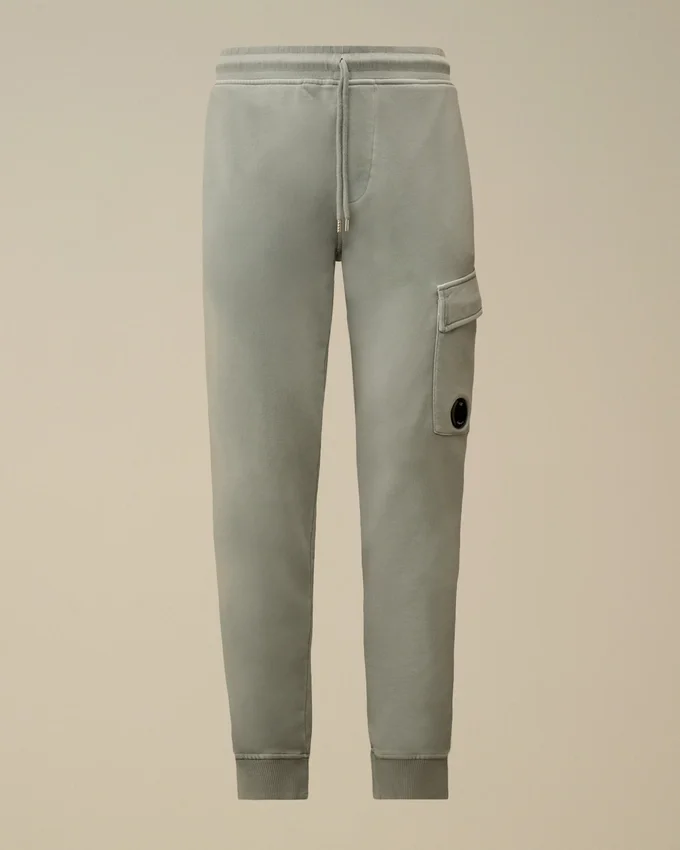 Pantaloni della tuta cargo in felpa di cotone a trama diagonale con dettaglio a Lens