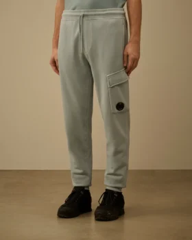 Pantaloni della tuta cargo in felpa di cotone a trama diagonale con dettaglio a Lens