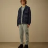 Pantaloni della tuta cargo in felpa di cotone a trama diagonale con dettaglio a Lens