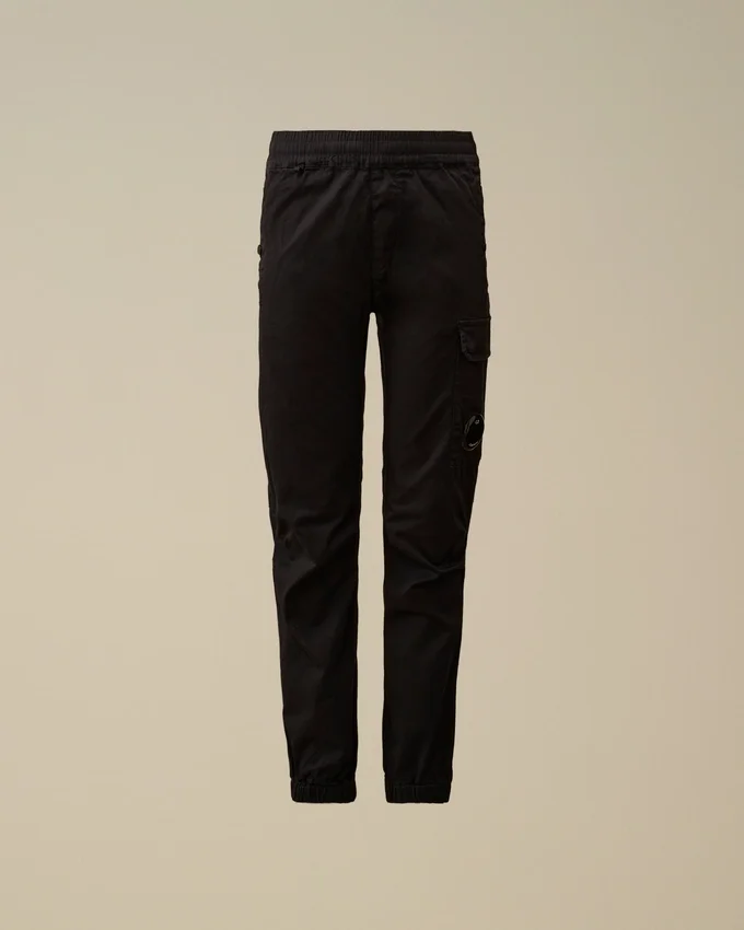 Pantaloni della tuta U16 in gabardina elasticizzata con tasche cargo e Lens