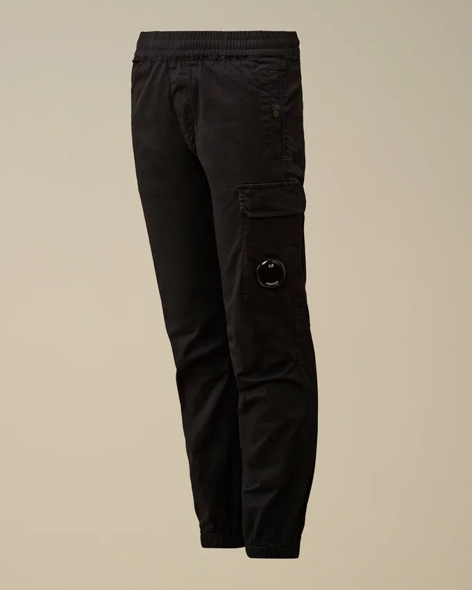 Pantaloni della tuta U16 in gabardina elasticizzata con tasche cargo e Lens