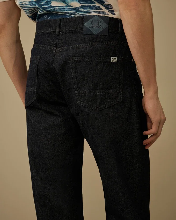 Pantaloni in denim 3/1 senza cuciture laterali