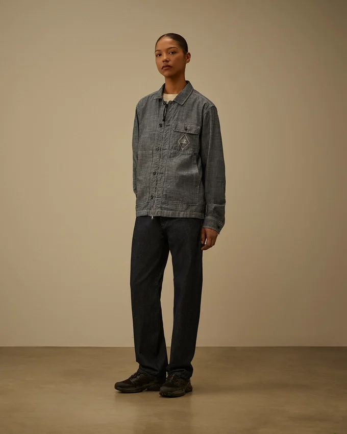 Pantaloni in denim 3/1 senza cuciture laterali
