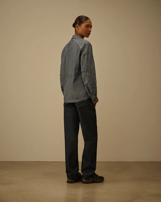 Pantaloni in denim 3/1 senza cuciture laterali