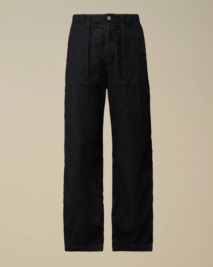 Pantaloni larghi in denim 3/1