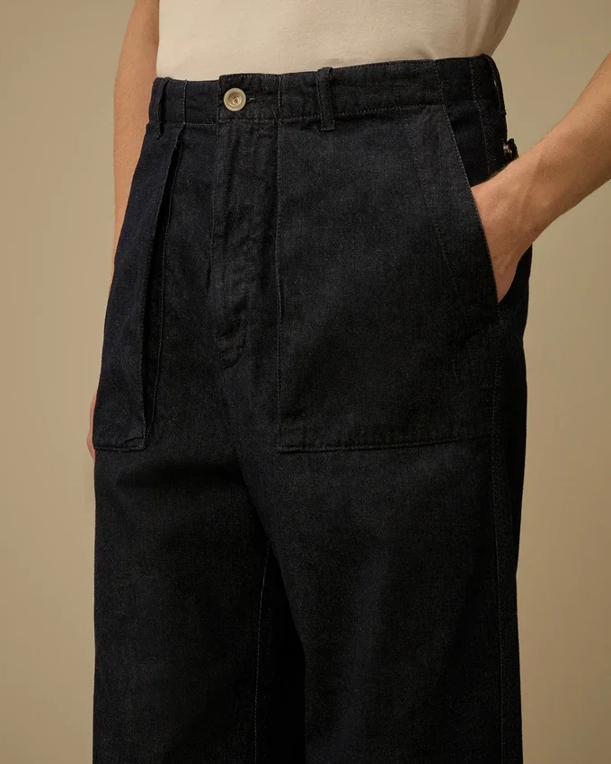Pantaloni larghi in denim 3/1