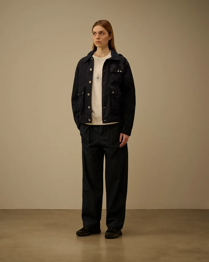 Pantaloni larghi in denim 3/1
