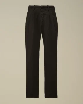 Pantaloni larghi in gabardina di cotone