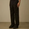 Pantaloni larghi in gabardina di cotone