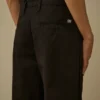 Pantaloni larghi in gabardina di cotone