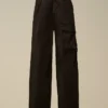 Pantaloni Micro-Reps a gamba squadrata con tasche a lente