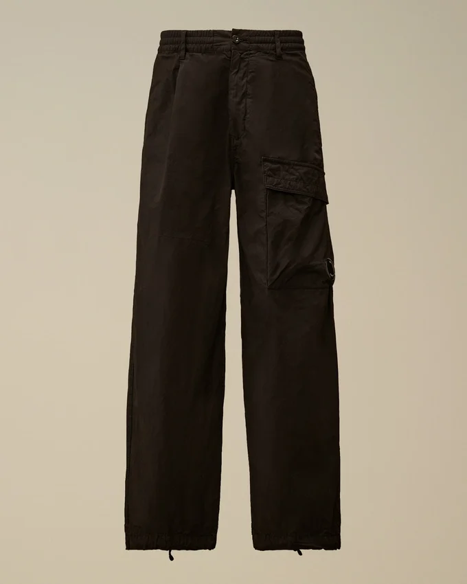 Pantaloni Micro-Reps a gamba squadrata con tasche a lente