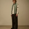 Pantaloni Micro-Reps a gamba squadrata con tasche a lente