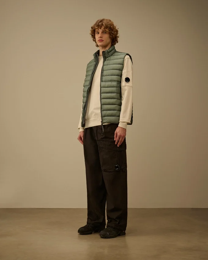 Pantaloni Micro-Reps a gamba squadrata con tasche a lente