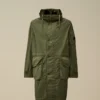 Parka con cappuccio per Goggle da sci in Flatt Nylon misto