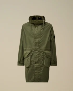 Parka con cappuccio per Goggle da sci in Flatt Nylon misto
