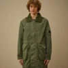 Parka con cappuccio per Goggle da sci in Flatt Nylon misto