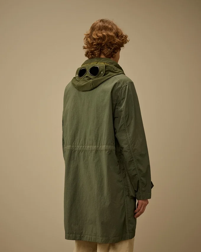Parka con cappuccio per Goggle da sci in Flatt Nylon misto