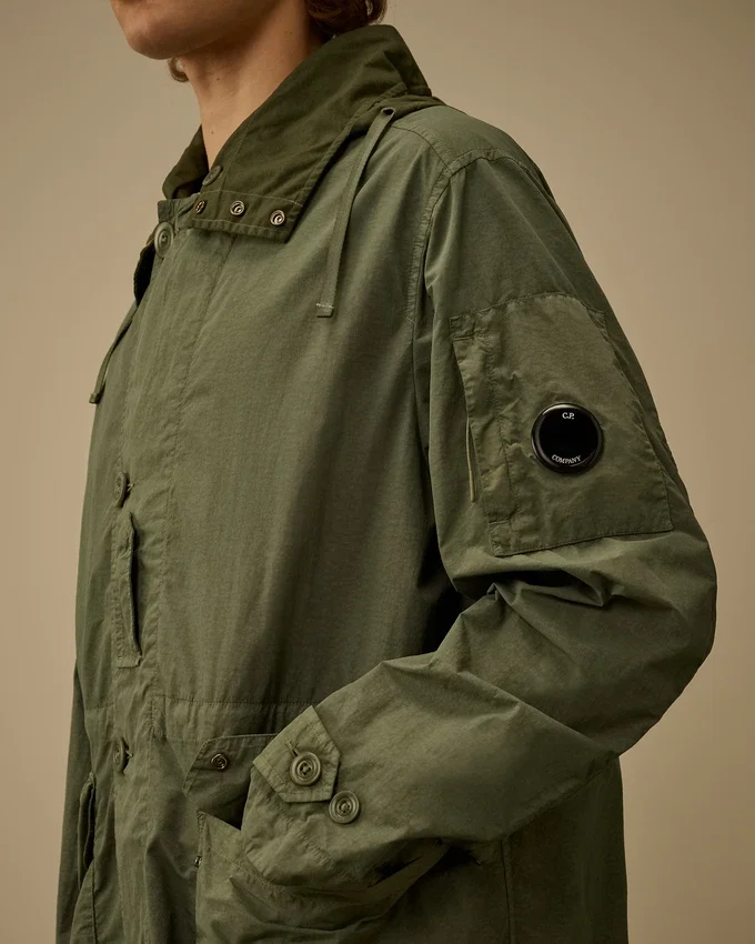 Parka con cappuccio per Goggle da sci in Flatt Nylon misto
