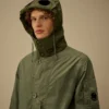 Parka con cappuccio per Goggle da sci in Flatt Nylon misto