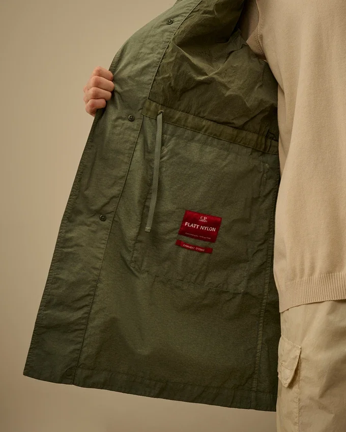 Parka con cappuccio per Goggle da sci in Flatt Nylon misto