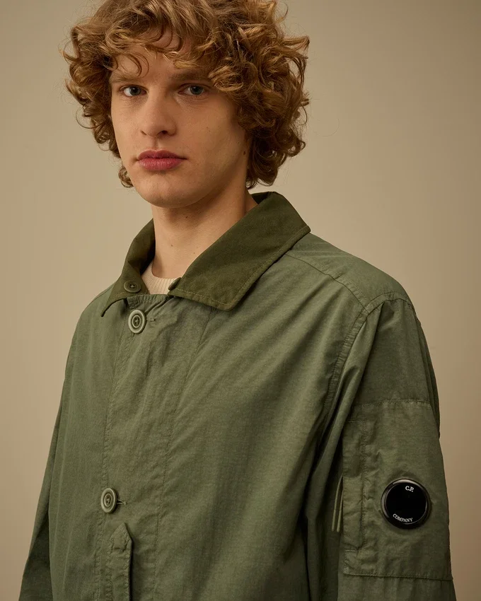 Parka con cappuccio per Goggle da sci in Flatt Nylon misto