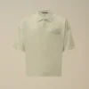 Polo a maniche corte con logo squadrato in jersey 20/1